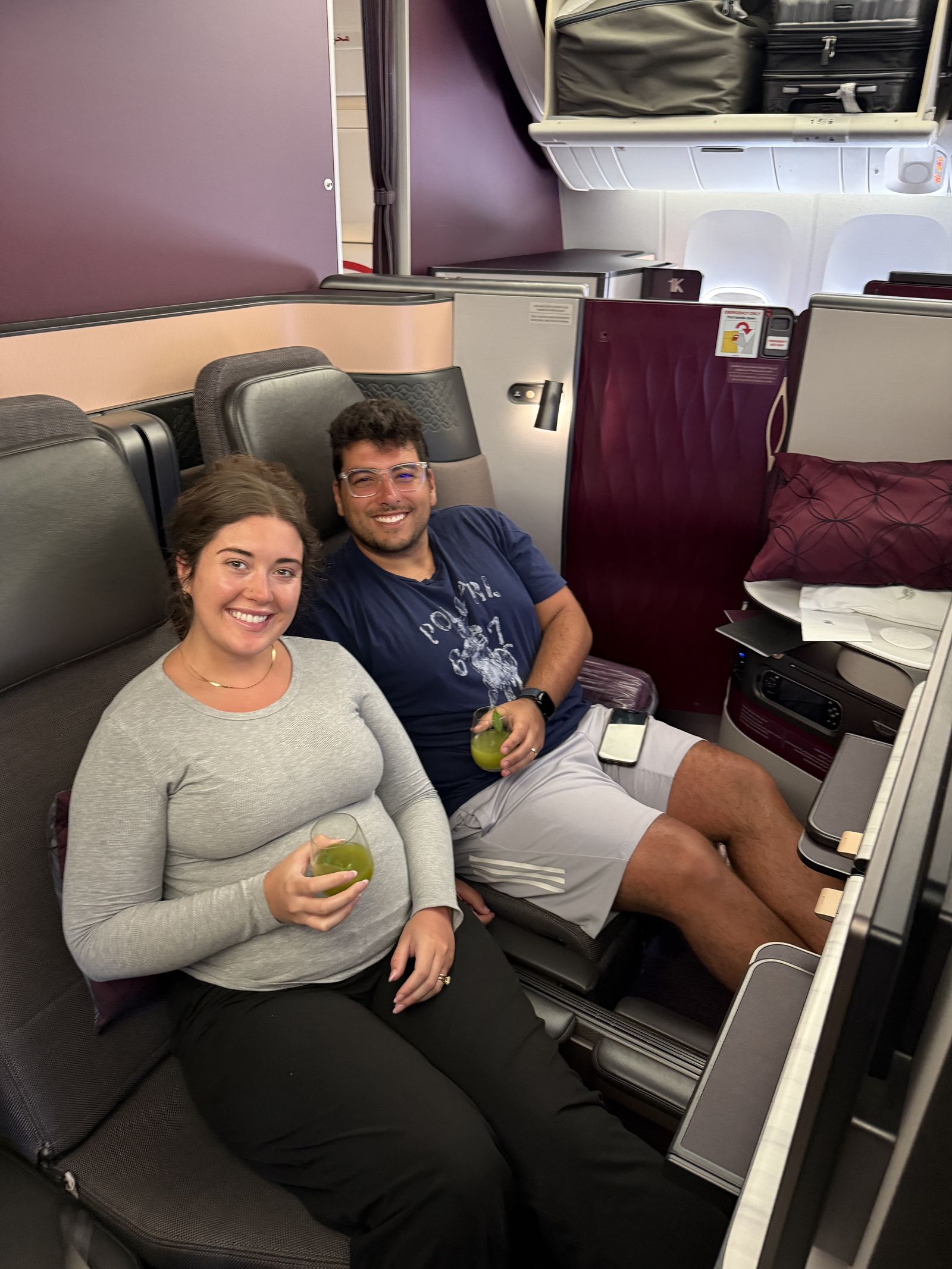 Qatar Qsuite cabin